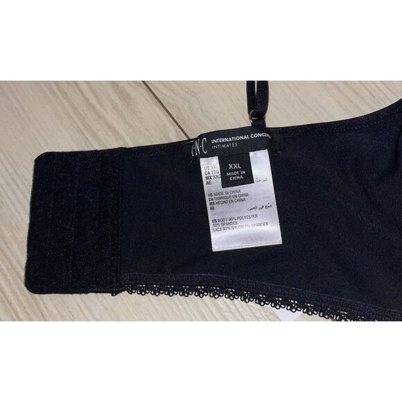 INC International Concepts Womens Lace Trim Bralette Bra WF XXL 2XLarge Black - Picture 6 of 6